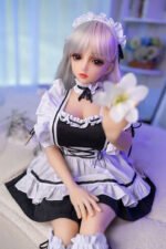 Realistic TPE Doll “Misaki” – Petite Maid (80cm) & Silver Hair | SexDollMuse - Image 4